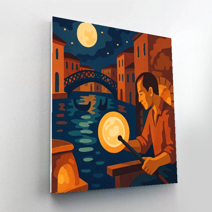 Italy Glassmaking Moon Over Murano DIY paint by numbers