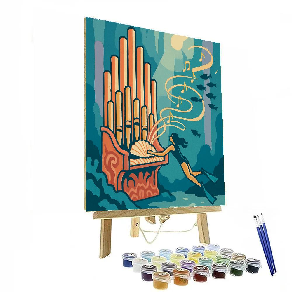 Coral Pipe Organ With Music Tides paint by numbers