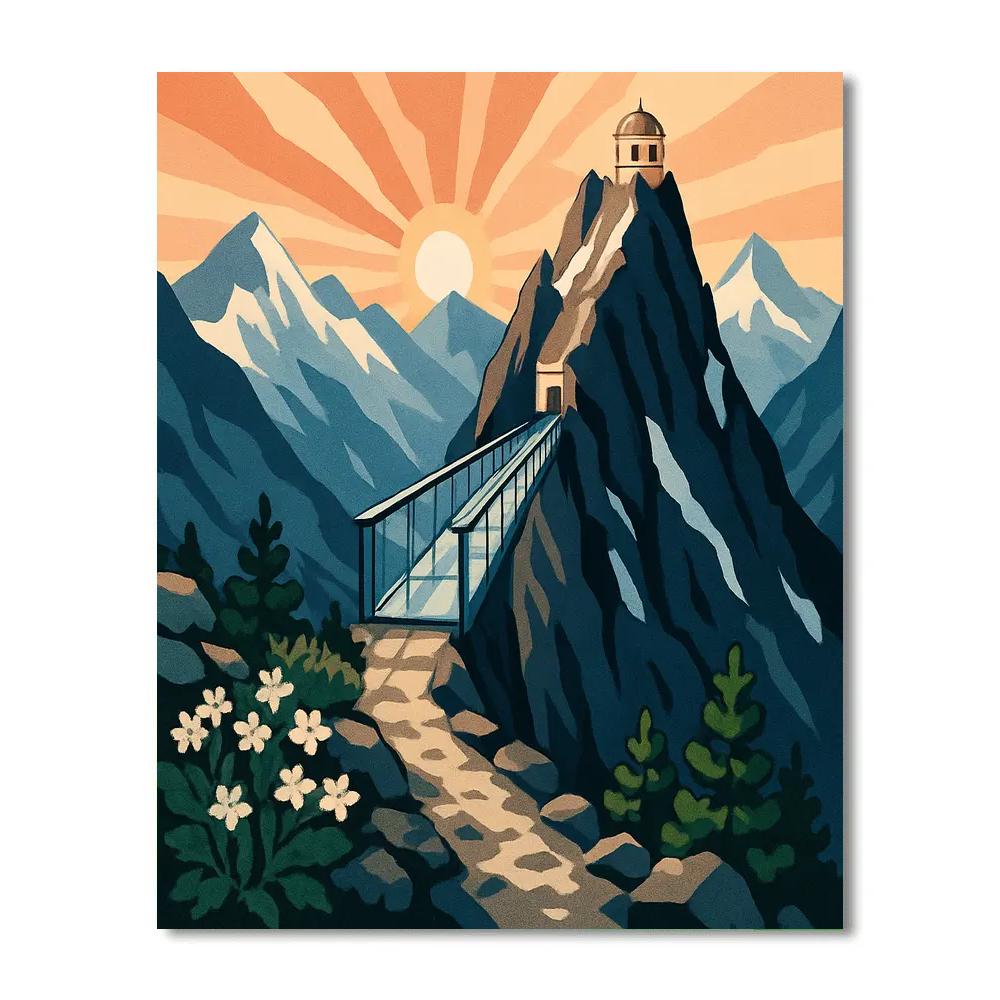 Skybridge Mountain Observatory Walk paint by number