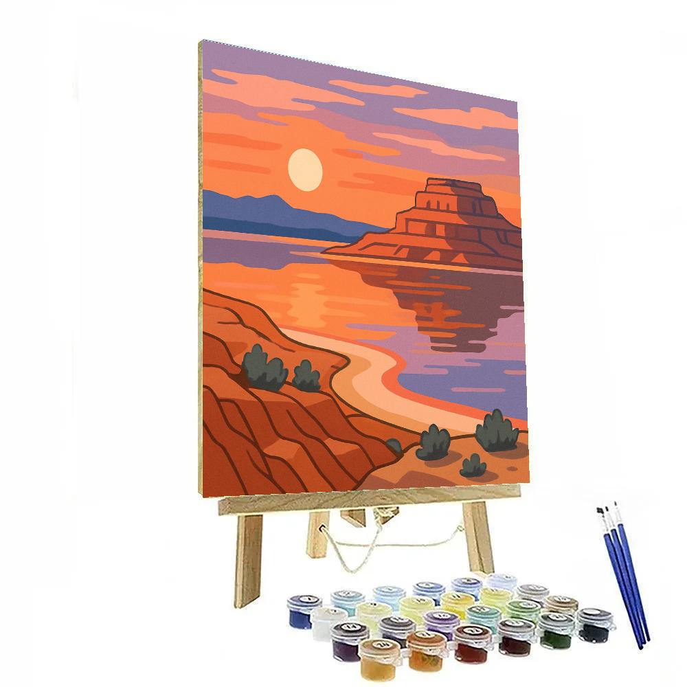 Afterglow Terrace Landscape paint by color