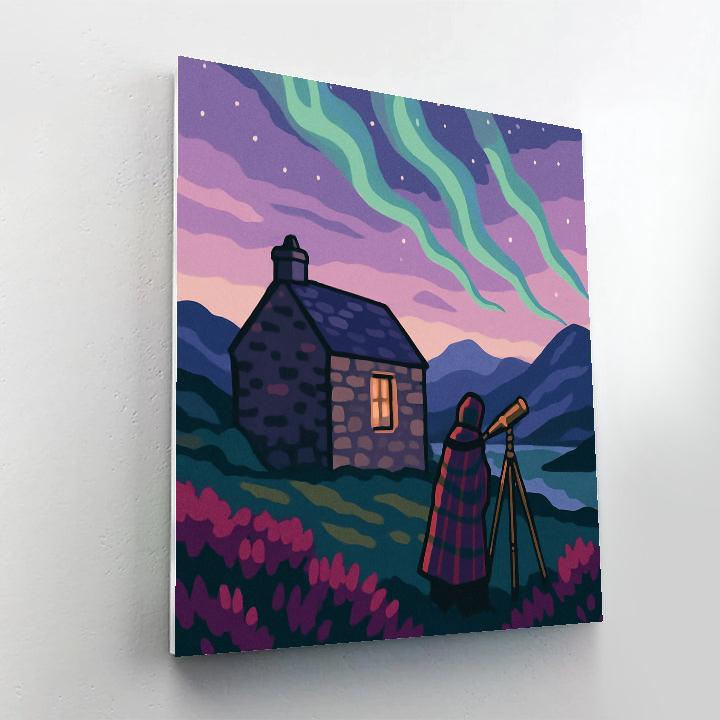 Stargazer Bothy In Scotland Twilight Numbered painting kits