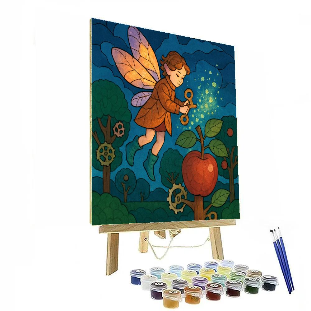 Clockwork Orchard Fairy Paint by numbers art