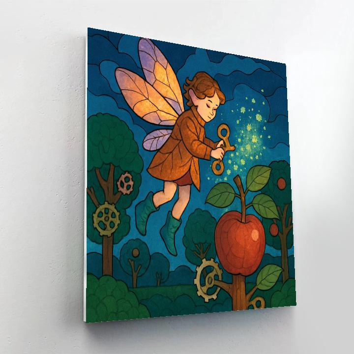 Clockwork Orchard Fairy Paint by numbers art