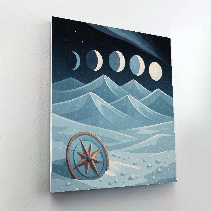 Glass Desert With Moon Echoes paint by numbers