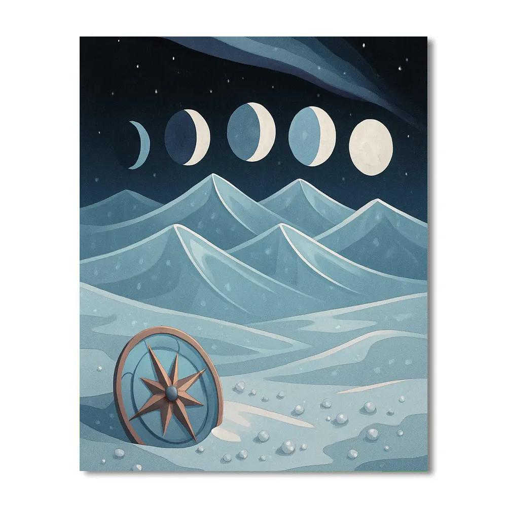 Glass Desert With Moon Echoes paint by numbers