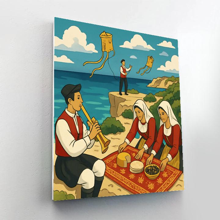 Sardinian Wind Festival In Italy Number painting