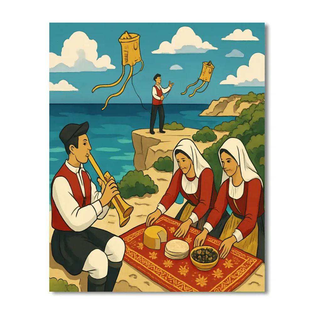 Sardinian Wind Festival In Italy Number painting