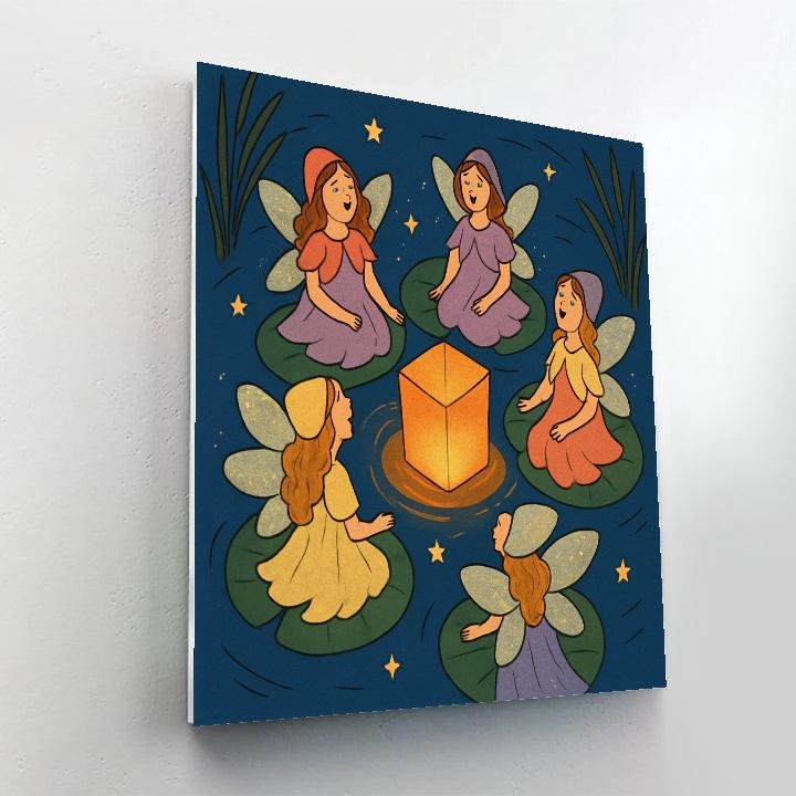 Lantern Lake With Fairy Chorus painting number kit