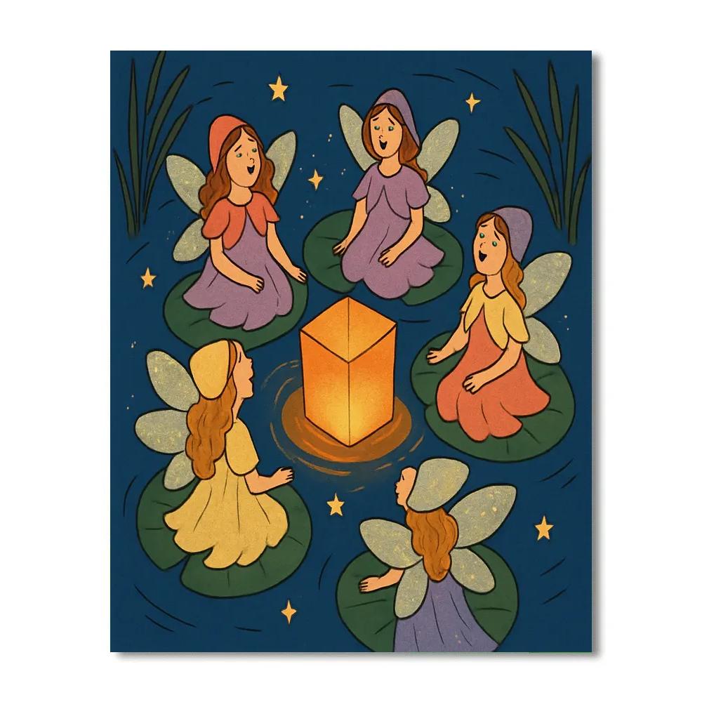 Lantern Lake With Fairy Chorus painting number kit