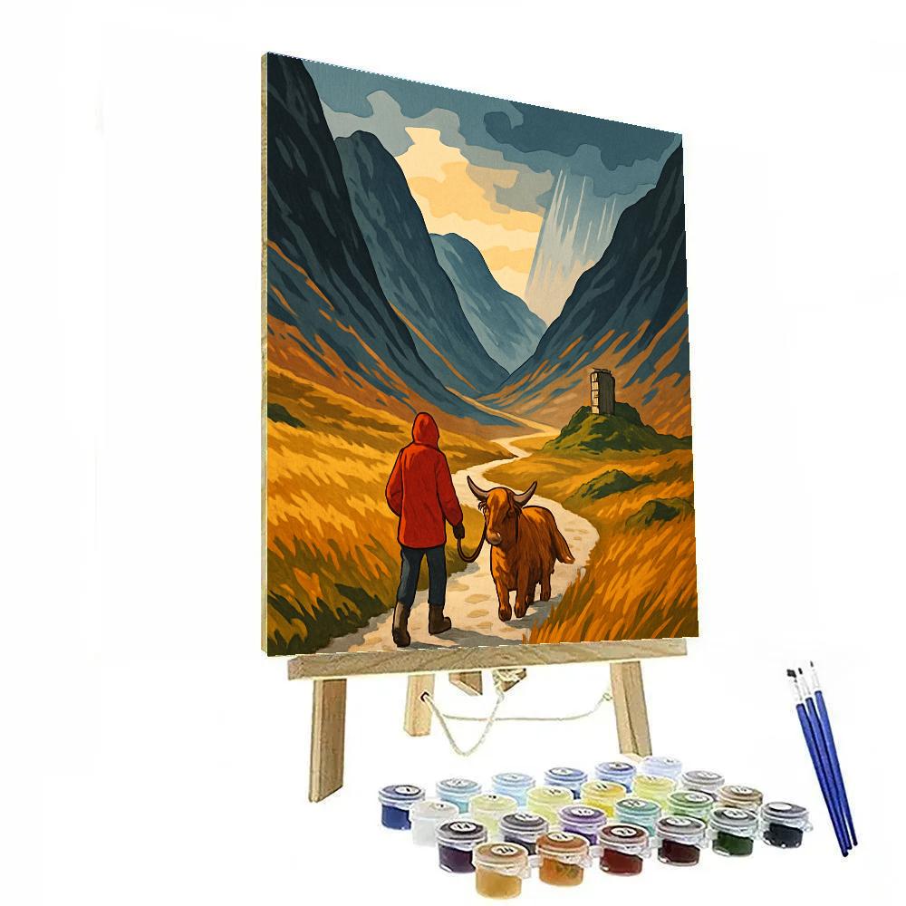 Glen Coe Scotland Crafted Stormlight Pass painting number kit