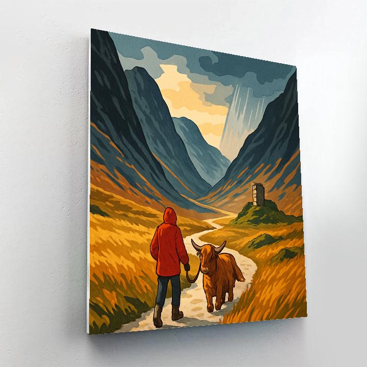 Glen Coe Scotland Crafted Stormlight Pass painting number kit