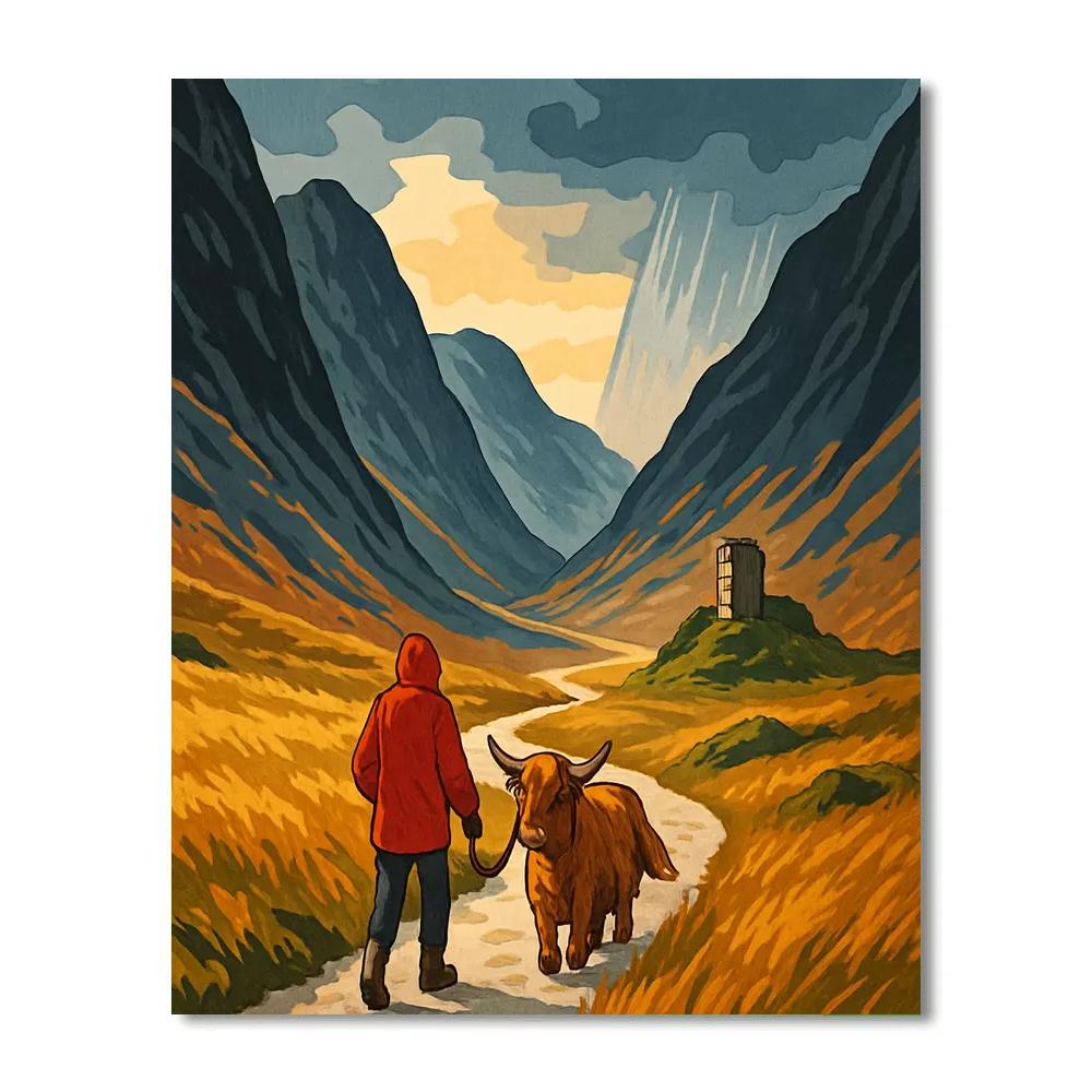 Glen Coe Scotland Crafted Stormlight Pass painting number kit