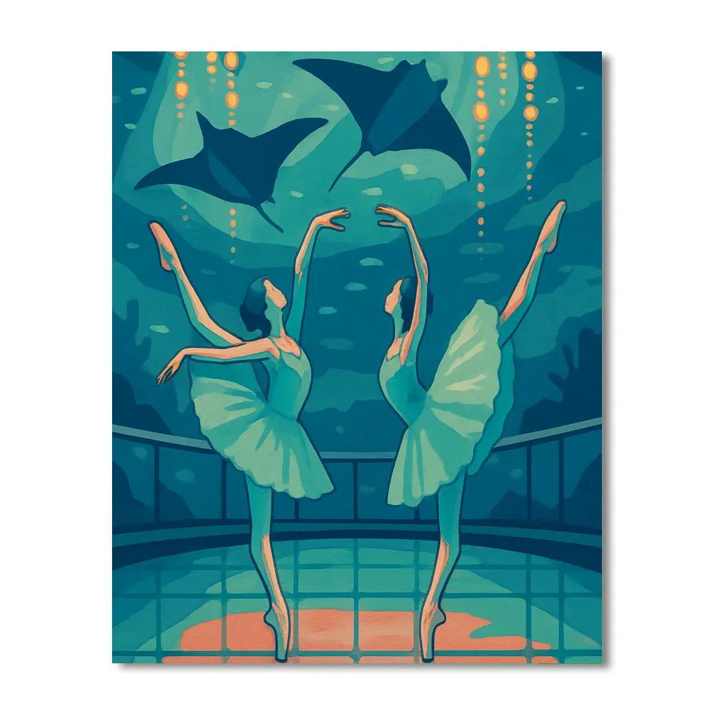 Underwater Atrium In Ballet Reverie painting number kit