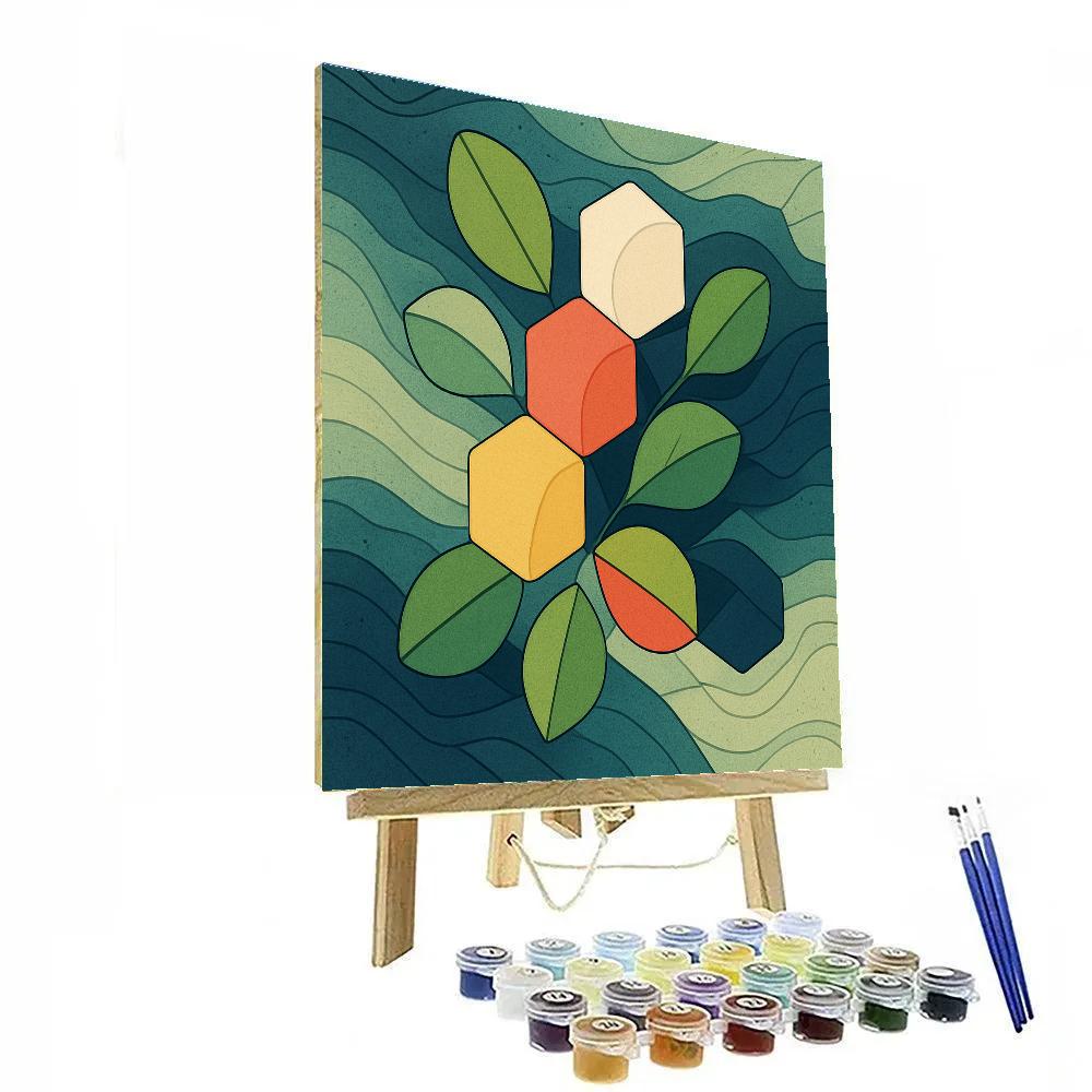 Tessellated Orchard Abstract Paint by numbers art