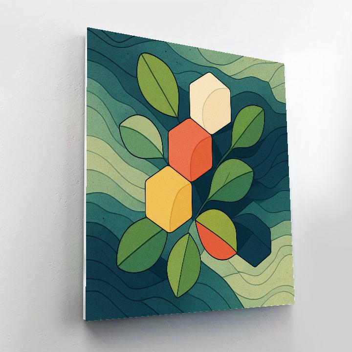 Tessellated Orchard Abstract Paint by numbers art