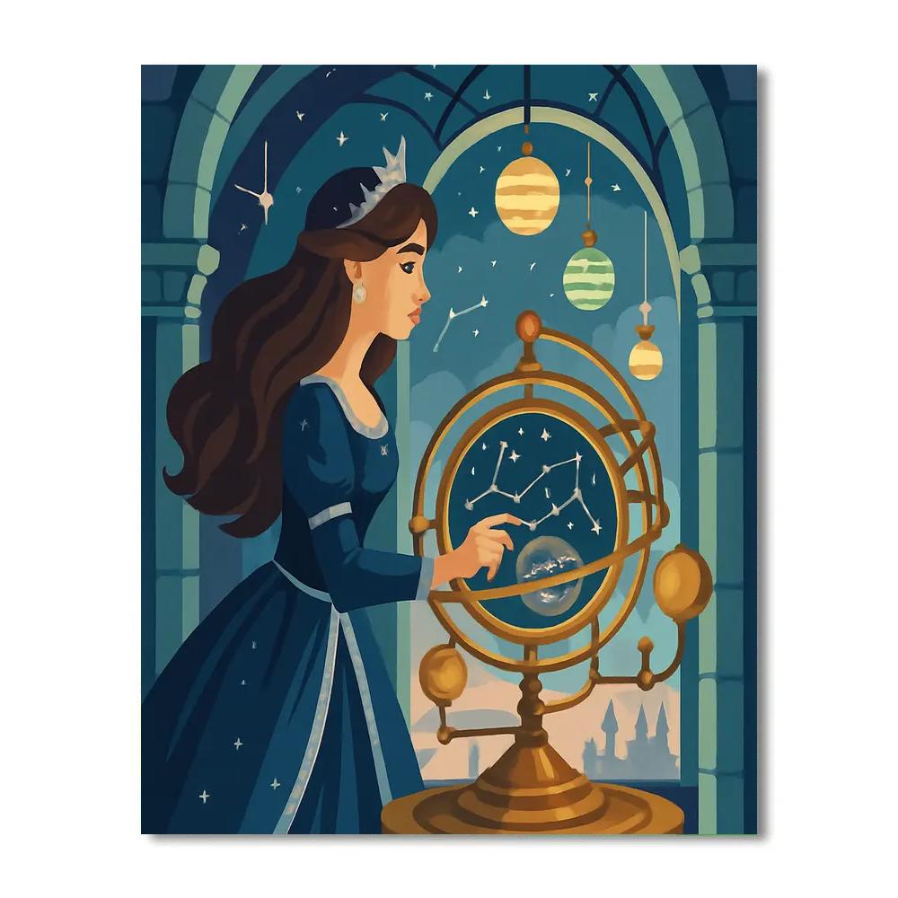 Moonlit Orrery Princess Observatory painting number kit