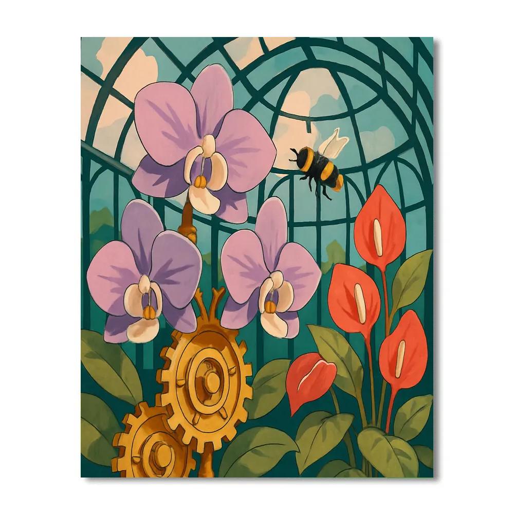Clockwork Conservatory Floral paint by numbers