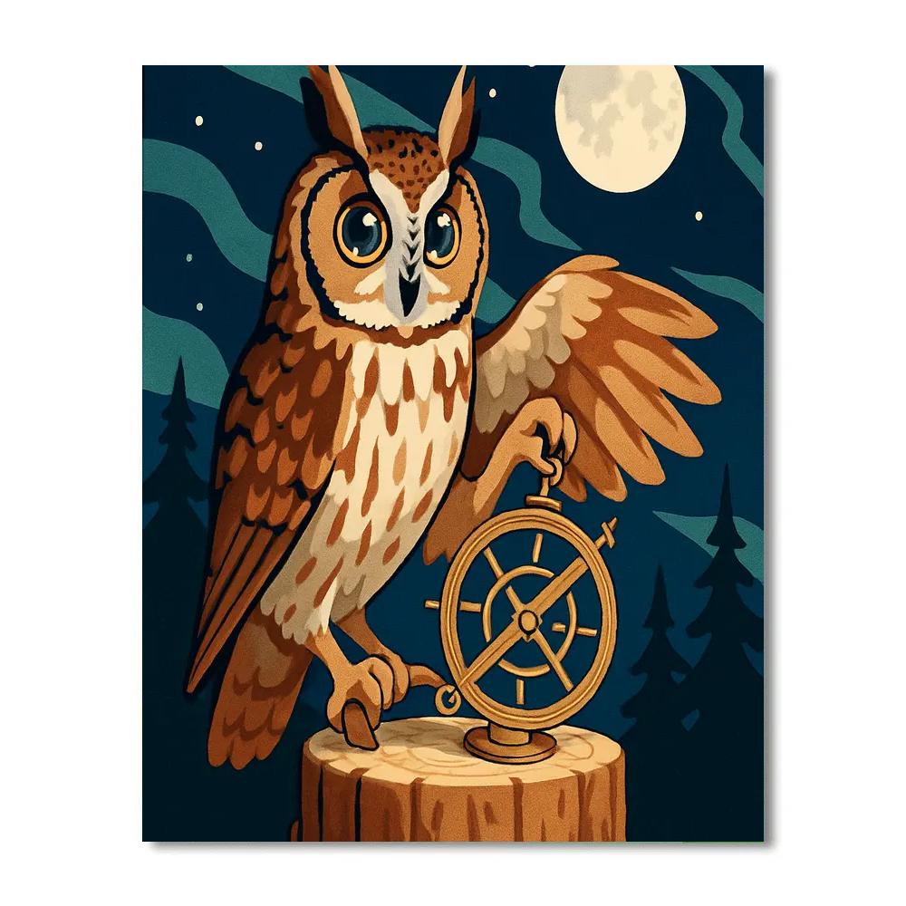 Clockwork Constellation Owl Paint by numbers kits