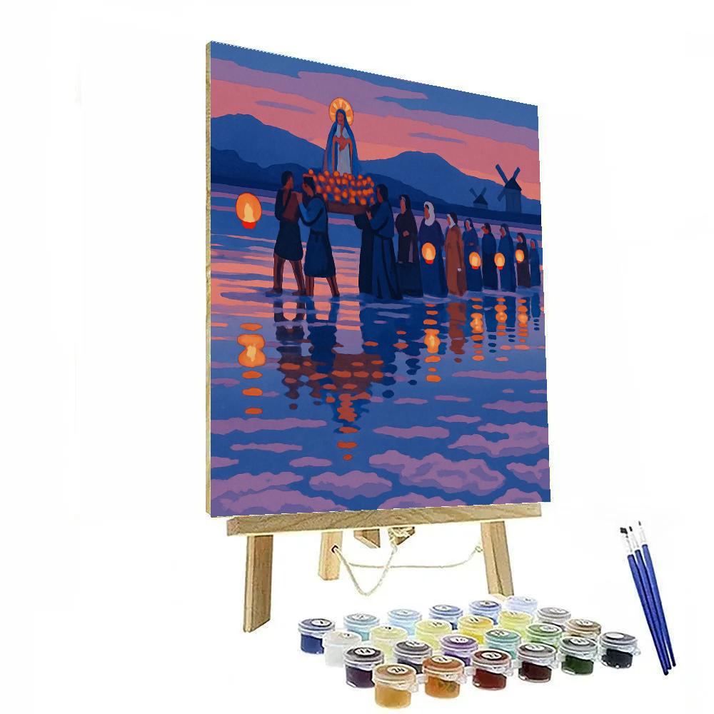 Festival Lanterns Over Spain Salt Flats paint by numbers