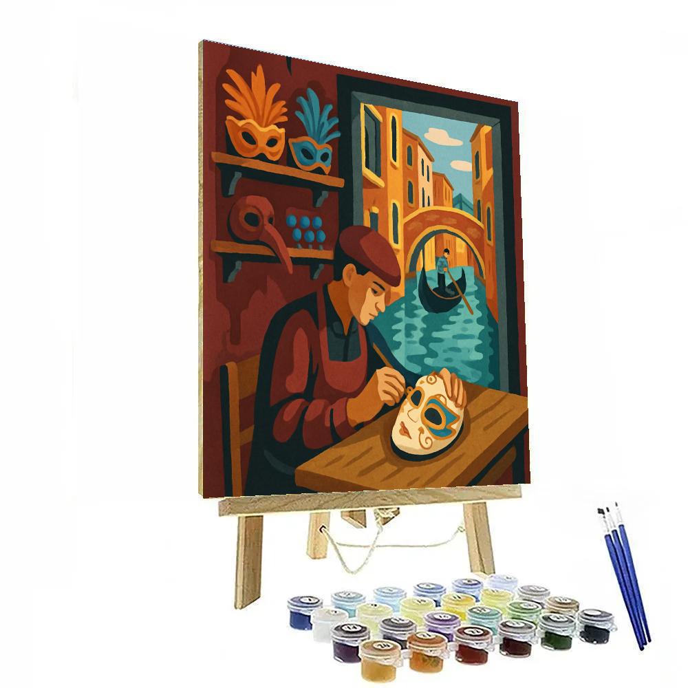 Mask Maker Workshop In Historic Venice Numbered painting kits