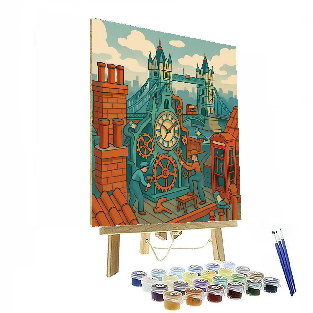 Skyline Clockwork London Crafted Paint by numbers art