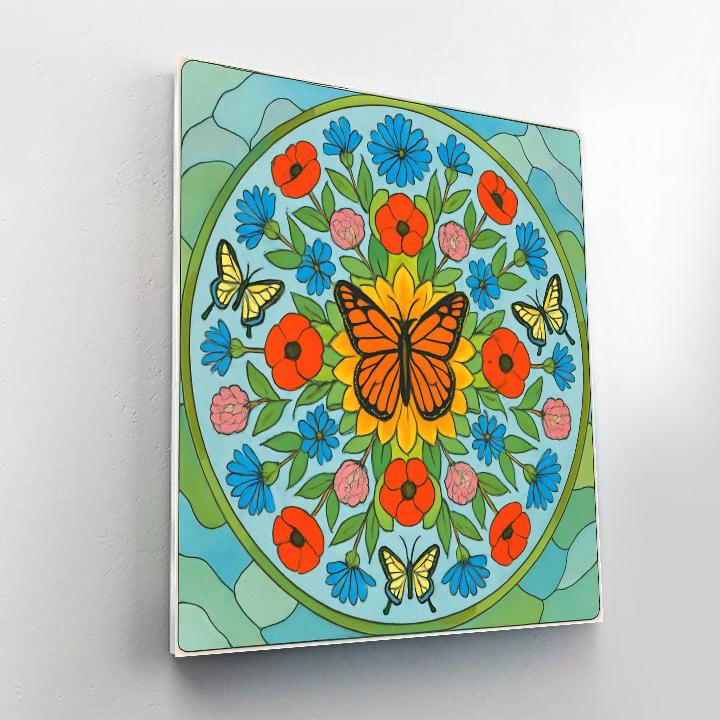 Butterfly Kaleidoscope Meadow Numbered painting kits
