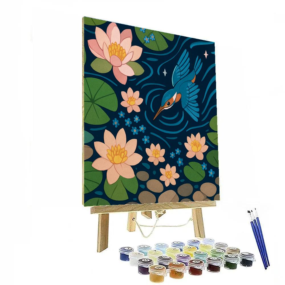 Riverstone Mosaic With Floral Canopy DIY paint by numbers