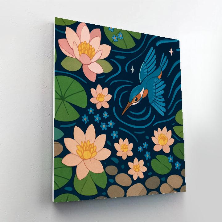 Riverstone Mosaic With Floral Canopy DIY paint by numbers