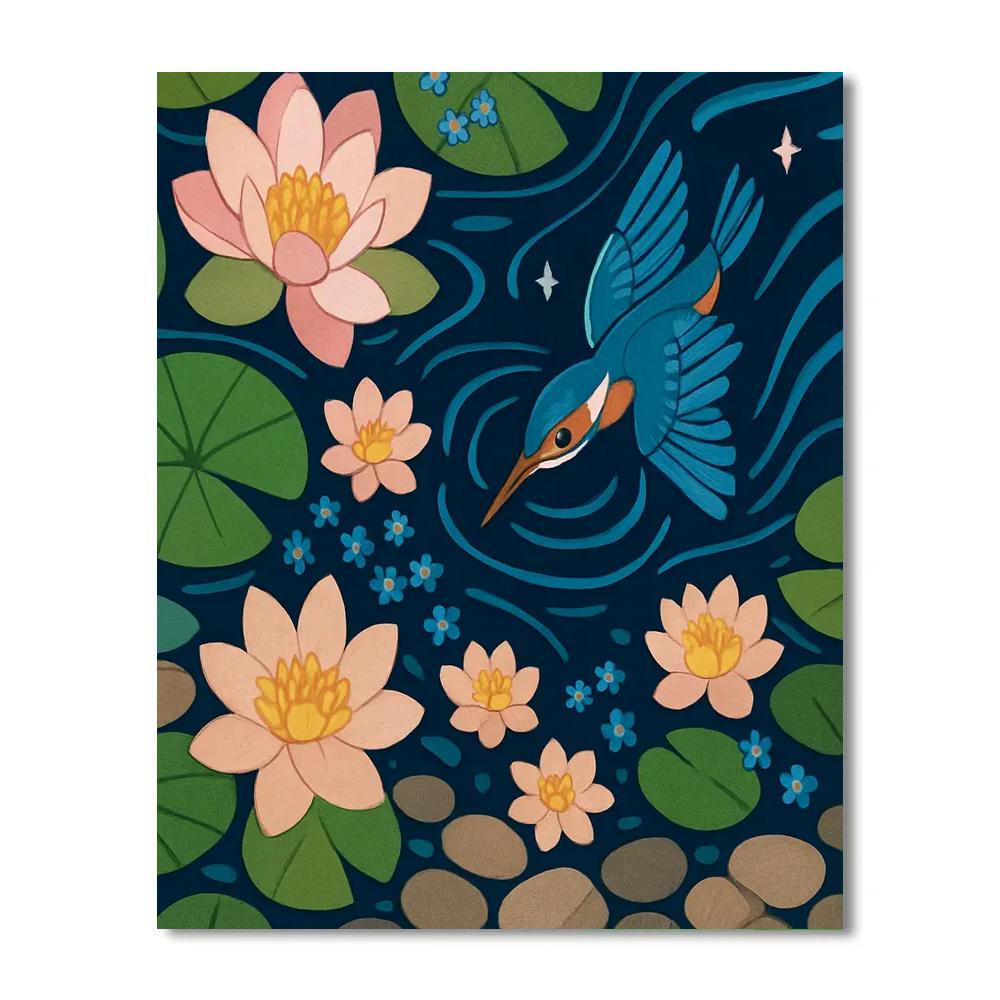 Riverstone Mosaic With Floral Canopy DIY paint by numbers