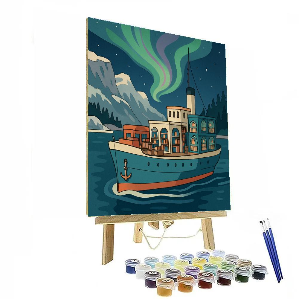 Floating Library Ship At Aurora Anchorage painting number kit