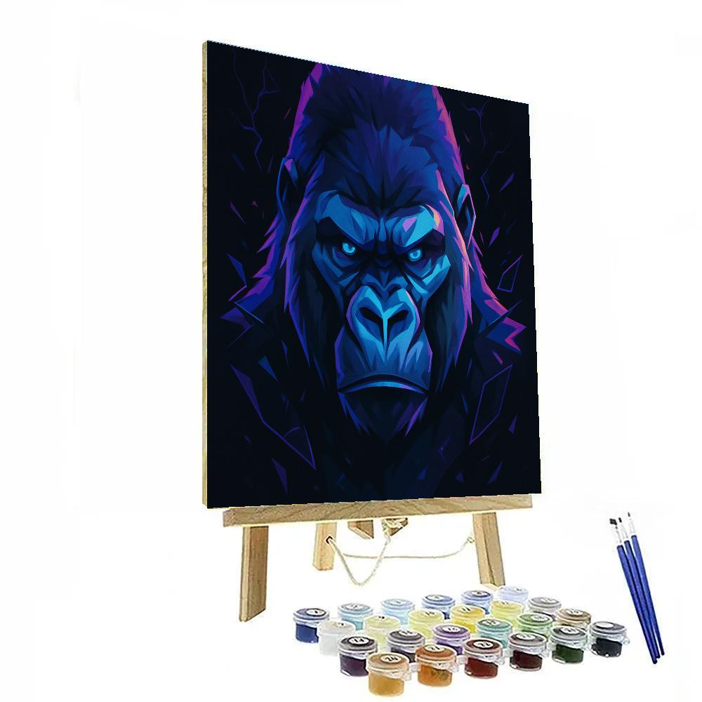 Thunder Vein Gorilla Portrait paint by numbers