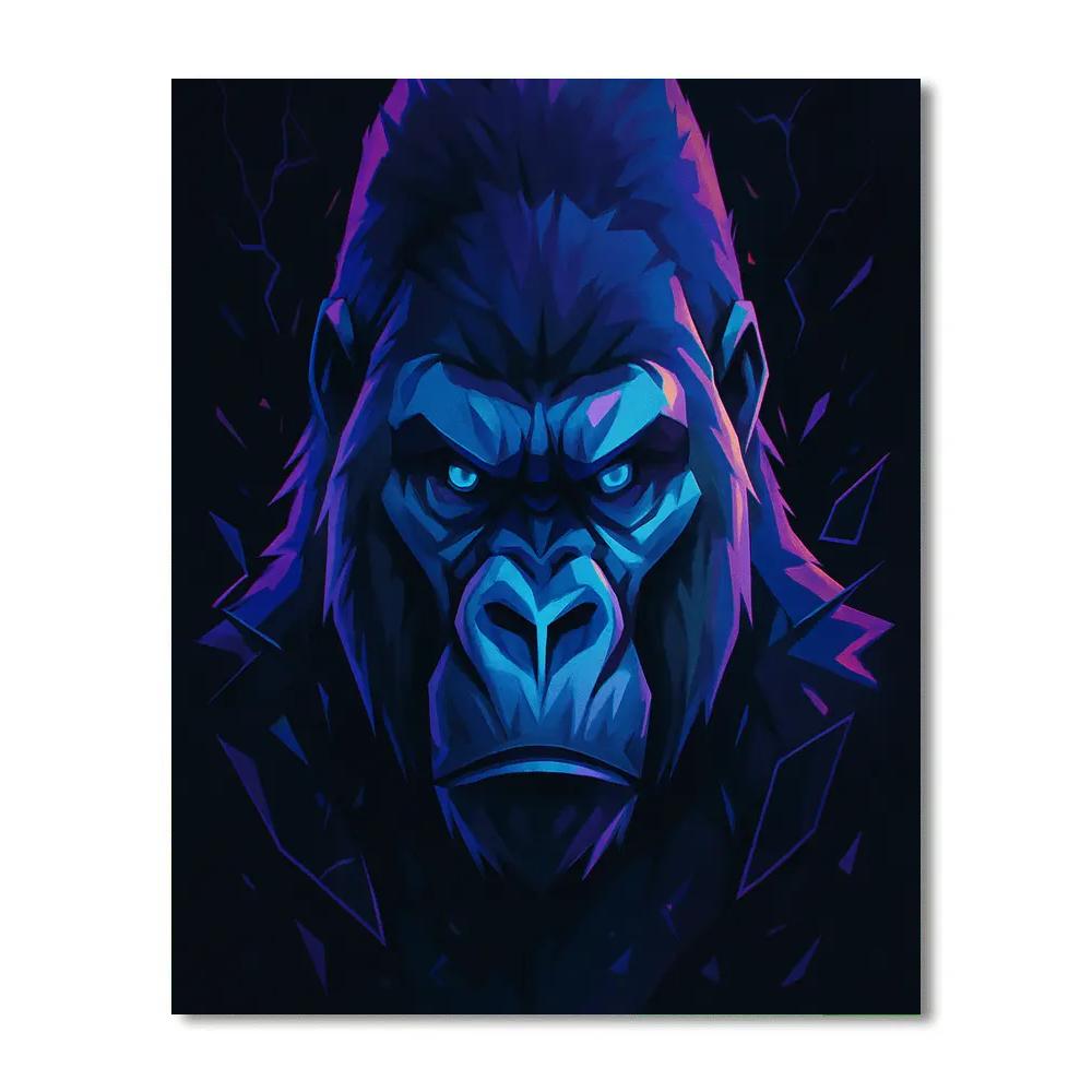 Thunder Vein Gorilla Portrait paint by numbers