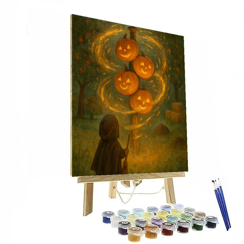 Jack O Lantern Carousel In The Orchard Clearing paint by color