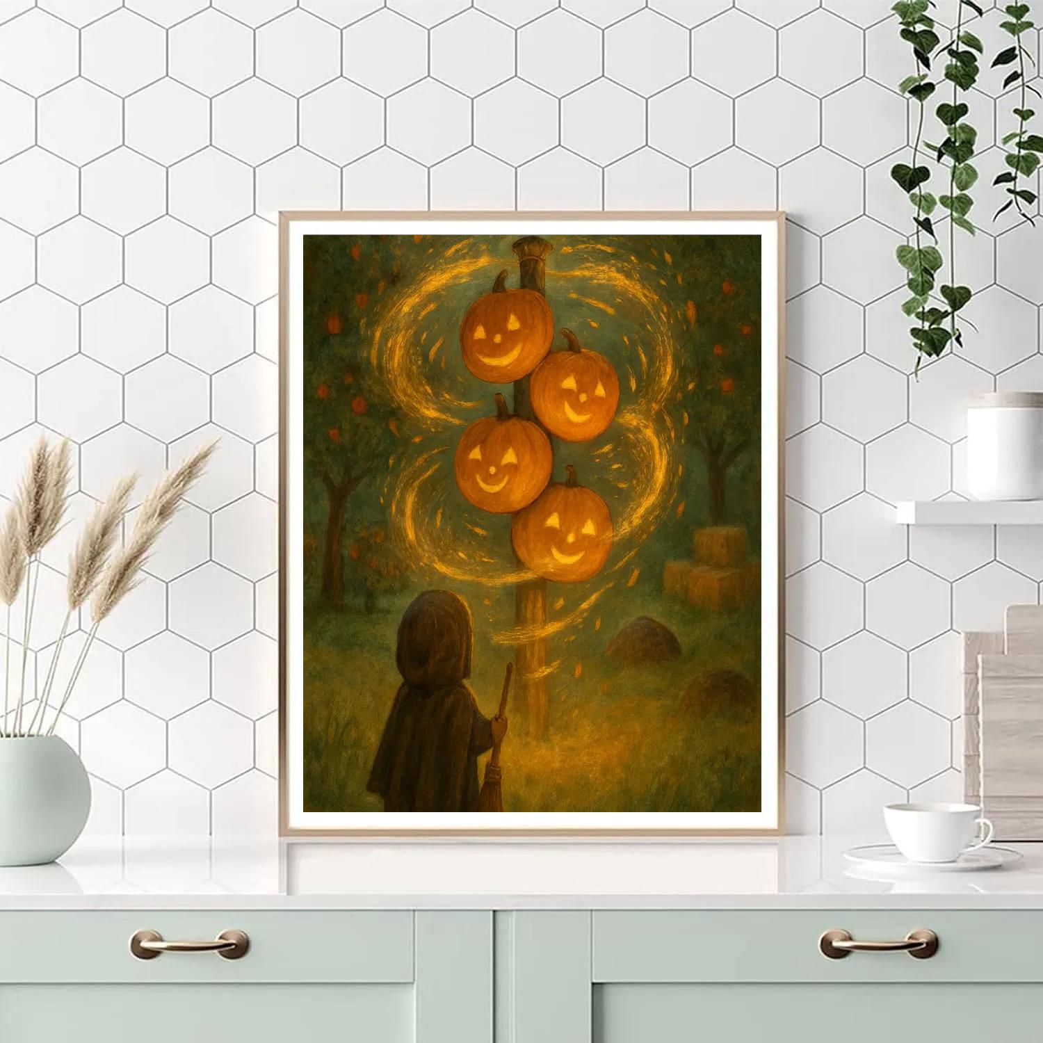 Jack O Lantern Carousel In The Orchard Clearing paint by color