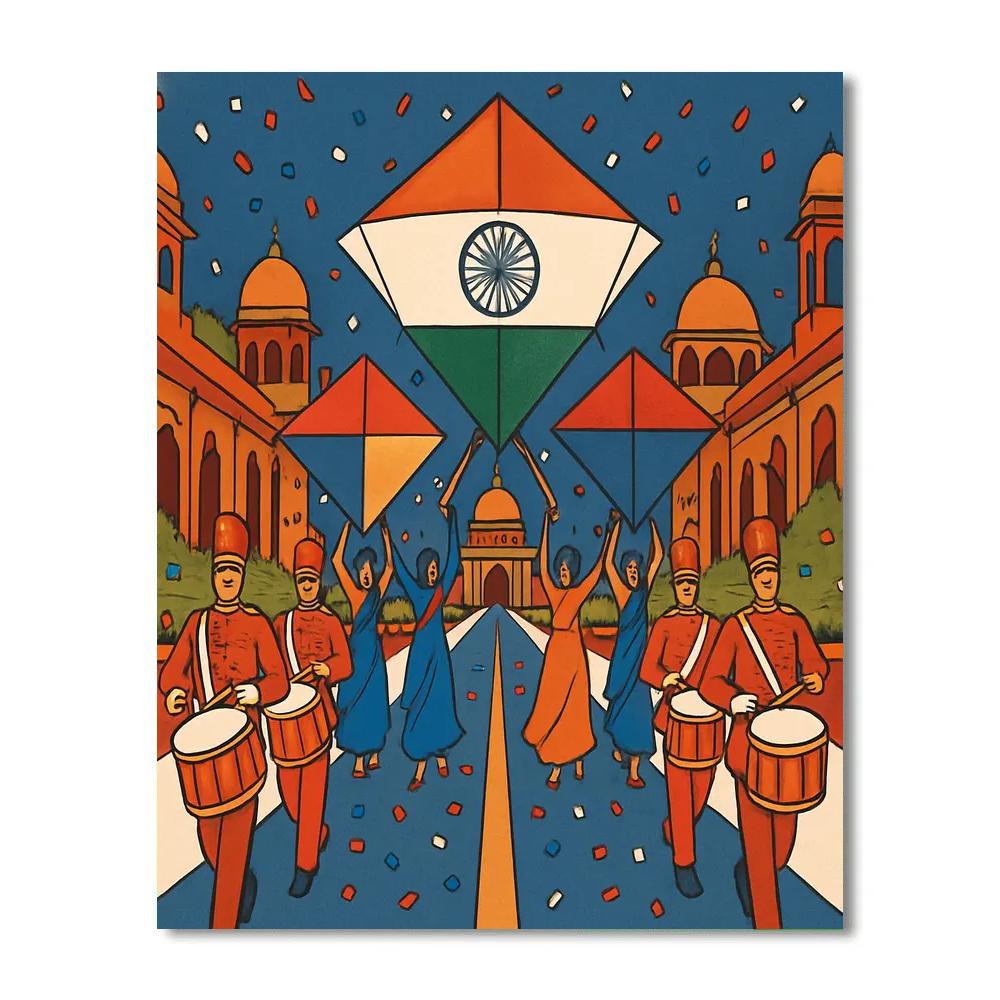 Parade Of Kites National Skyline DIY paint by numbers