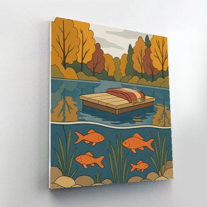 Cove View With Lake Reflections paint by numbers