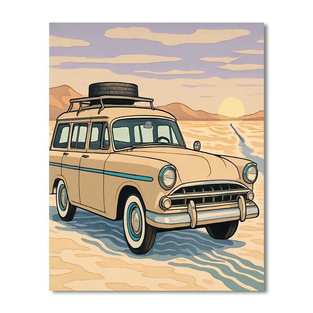 Dune Mirage Road Trip With Cars Number painting