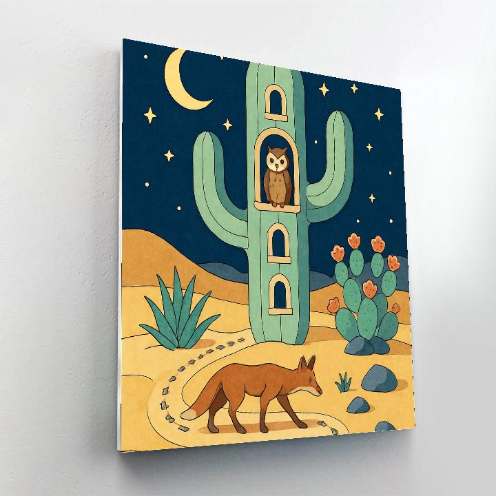 Desert Crafted Cactus Observatory paint by number