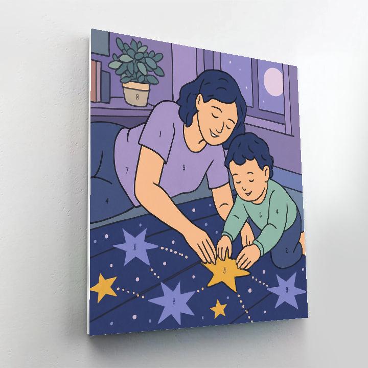 Mother With Constellation Quilt paint by numbers