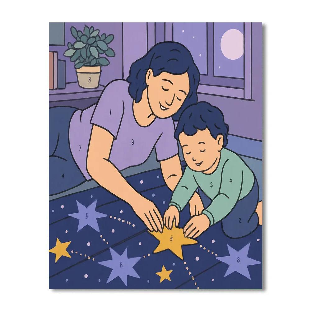 Mother With Constellation Quilt paint by numbers