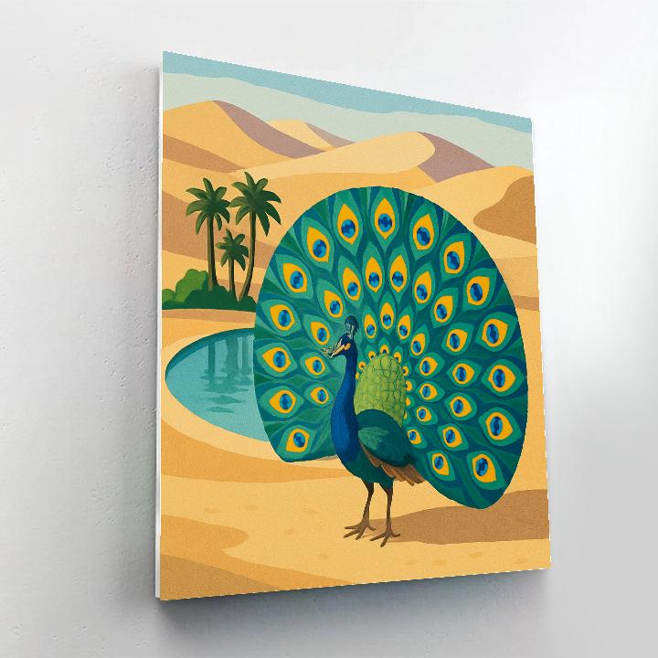 Windcarved Dunes With Peacock Oasis paint by color