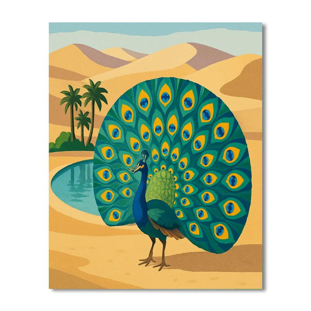 Windcarved Dunes With Peacock Oasis paint by color