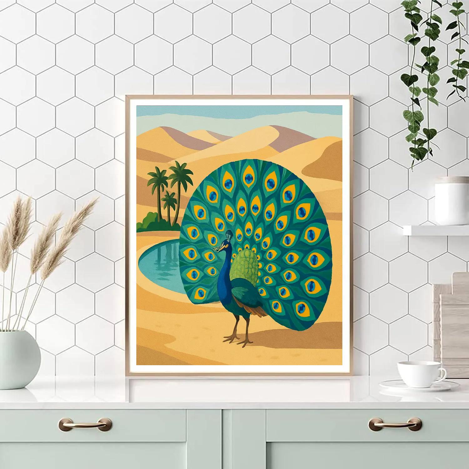 Windcarved Dunes With Peacock Oasis paint by color