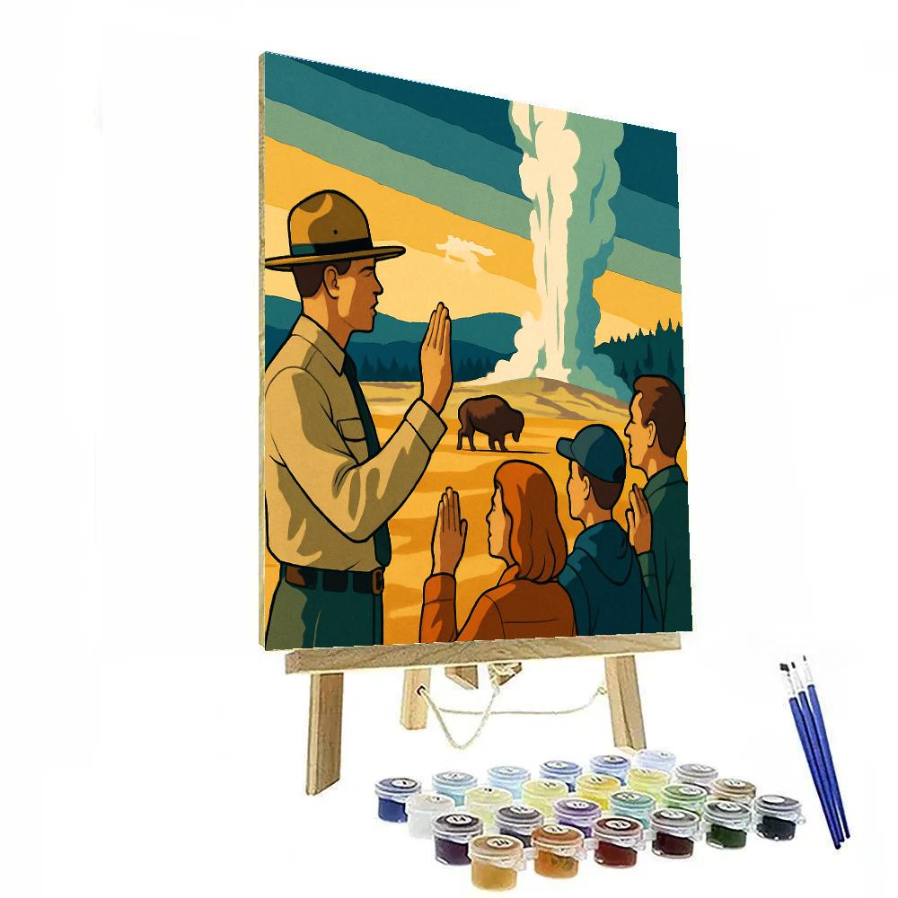 National Park Geyser Oath paint by color