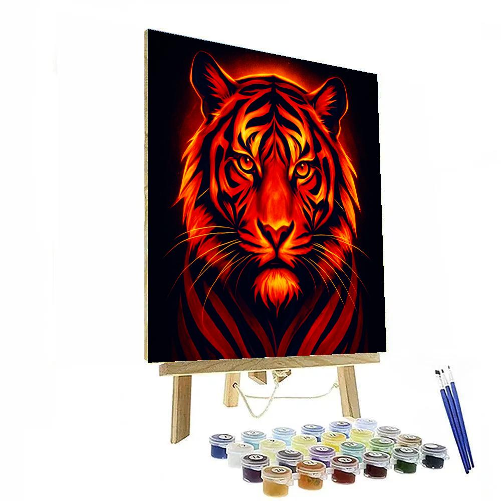 Molten Horizon Tiger Gaze paint by numbers