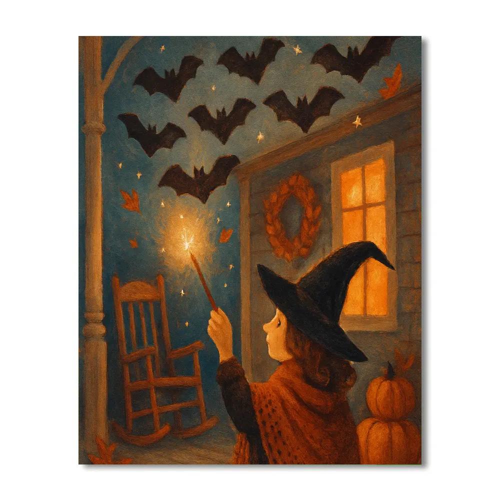 Autumn Porch Orchestra Of Tiny Bats Numbered painting kits