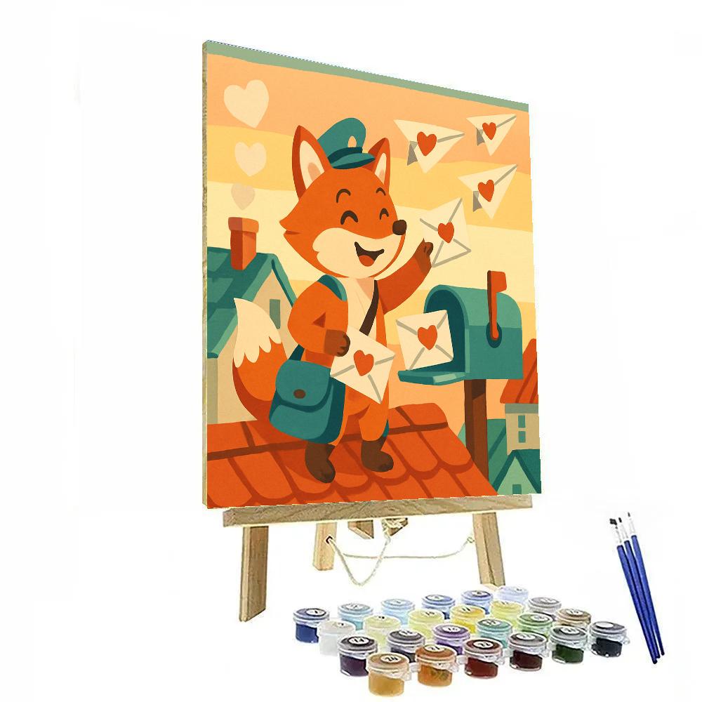 Paper Airplane Postman, Valentines Day Edition Paint by numbers kits