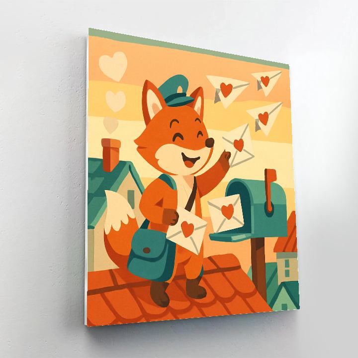 Paper Airplane Postman, Valentines Day Edition Paint by numbers kits