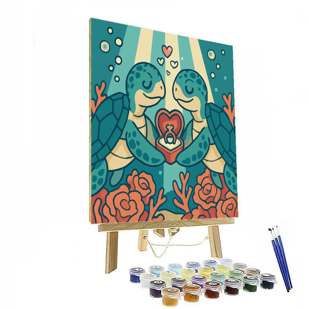 Valentines Day Coral Reef Proposal paint by number