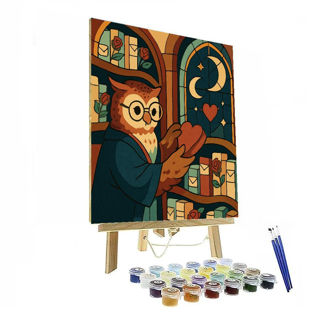 Valentines Day Library Of Whispering Hearts painting number kit